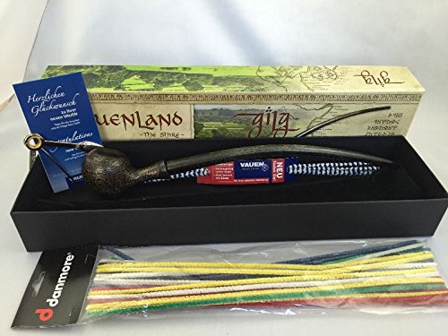 VAUEN Auenland The Shire Gilg Pfeife - sandgestrahlt 'MeyTrade Special' + Stopfer + Reiniger von VAUEN