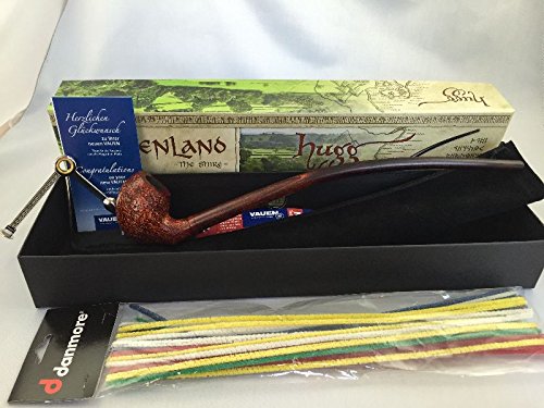 VAUEN Auenland The Shire Hugg Pfeife - sandgestrahlt 'MeyTrade Special' + Stopfer + Reiniger von VAUEN