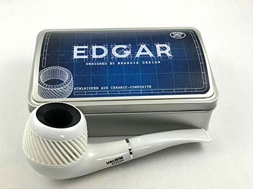 VAUEN Edgar 1 Pfeife Pipe Pipe Made in Germany 9mm Filter Weißpunkt von VAUEN