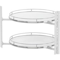 VS COR Wheel Pro Drehteller für Eckschrank Organizer - Rondell Küchenschrank drehbar 4/4-Kreis, KB 900mm, weiß/chrom von VAUTH-SAGEL