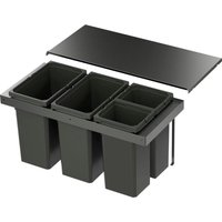 VS ENVI Flex Pro Abfalltrennsystem KB 900 mm 2 x 28/2 x 12,5 Liter Lava von VAUTH-SAGEL