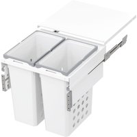 Vauth Sagel Einbau Wäschekorb ausziehbar - Wäschebehälter 2-fach für Korpusbreite 600mm - 2x 44 Liter, Kunststoff/Stahlblech weiß Vauth Sagel Einbau Wäschekorb ausziehbar - Wäschebehälter 2-fach für Korpusbreite 600mm - 2x 44 Liter, Kunststoff/Stahlblech weiß von VAUTH-SAGEL