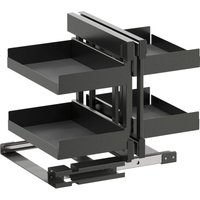Vauth-sagel - Vauth Sagel vs Cor Flex Eckschrank Auszug Set Essentio für Küchenunterschränke mit kb 900mm inklsusive Ablage mit Antirutschmatte, lava von VAUTH-SAGEL
