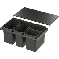 Vauth-sagel - Vs Envi Flex Abfalltrennsystem kb 800mm Mülltrennsystem 1x22/2x10/1x16 Liter Lava von VAUTH-SAGEL