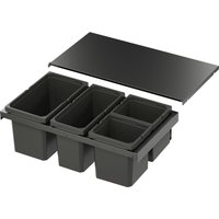 Vauth-sagel - Vs Envi Flex XS-256 Abfalltrennsystem kb 800mm Mülltrennsystem 1x21/1x16/2x7 Liter Lava von VAUTH-SAGEL