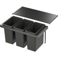 Vauth-sagel - vs Envi Flex Pro Abfalltrennsystem - Mülltrennsystem für kb 900mm 3 x 28 Liter Lava von VAUTH-SAGEL