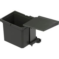 Vauth-sagel - vs envi Einbaumülleimer Single kb 400mm - Abfalleimer 12 Liter mit Deckel, Kunststoff lava von VAUTH-SAGEL