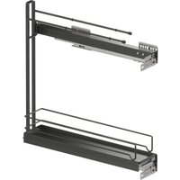 Vauth-sagel - vs sub Slim Drahtkorb mit Handtuchhalter Classic - Set für Küchenunterschränke mit kb 150mm - Korbablage mit Stahldraht & von VAUTH-SAGEL