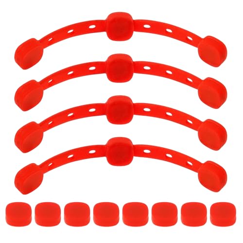 8Stück Magnet Schnalle Silikon für Heißluftfritteusen,Robuster Magnetverschluss Silikon zum Festhalten von Luftfritteusen,Hitzebeständig Sicherheit Magnet,Zubehör für Heißluftfritteuse (8PCS Rot) von VAVPUP
