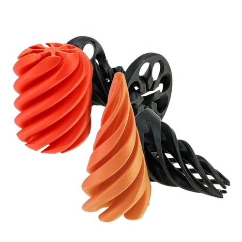 VAVPUP 2 PCs Impossible Pyramid -Passthrough -Skulptur 3D gedruckter Spiralkegel Spielzeug Mini -Wirbel -Faden Illusion einzigartige unmögliche Kegel für Home Office Desktop Dekor von VAVPUP