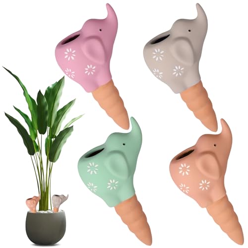 VAVPUP 4 Stück Tonkegel Bewässerung,16.2 * 8.2cm,Keramik Bewässerungskugeln mit Selbstbewässerndem Spike Halten,Tontöpfe Deko für Zimmerpflanzen und Gartenpflanzen(Stil 2) von VAVPUP