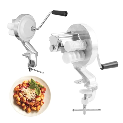 Cavatelli Maker Machine,Manual Macaroni Maker,Aluminiumlegierung Makkaroni Maker,Gnocchi Maschine,Portable Hand Nudelpressmaschine mit Handkurbel,zur Zubereitung von Italienischen Nudeln und mehr von VAVPUP