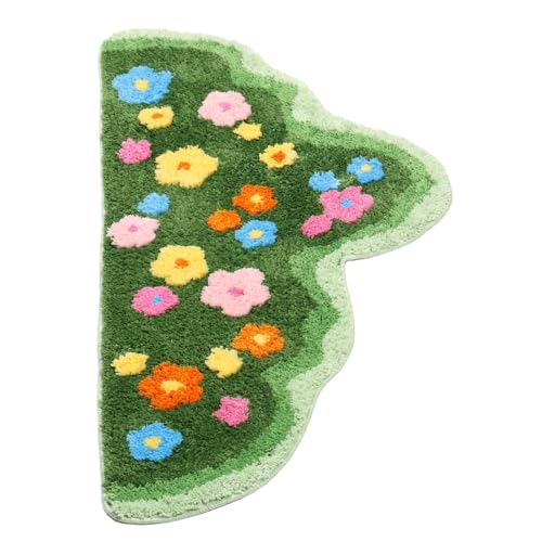 VAVPUP Moosteppich,50 x 100 cm grüne Moos Badezimmermatte,Rutschfester Moosteppich,wasserabsorbierender weicher 3D Moosteppich,maschinenwaschbare Badteppich für Badezimmer Schlafzimmer(1#) von VAVPUP