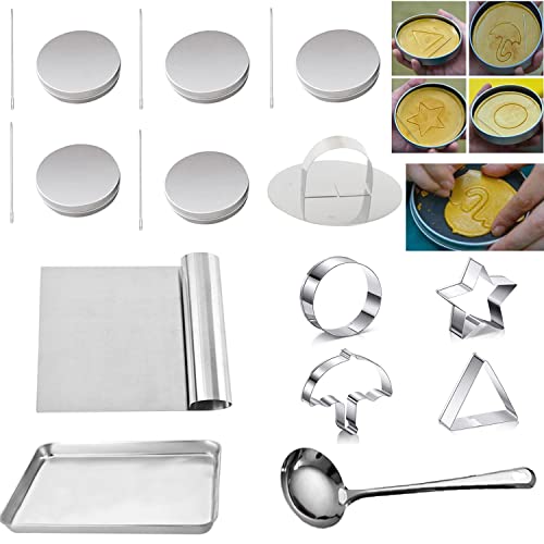 VAWcornic DALGONA Koreanisches Zucker-Werkzeug-Set (18 Stück in 1 Set), Form und Presse aus Edelstahl von VAWcornic