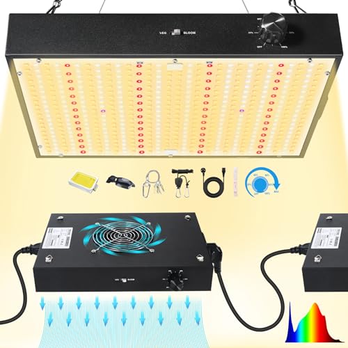 VAYALT 2025 Pflanzenlampe LED, 1000W LED Pflanzenlicht Vollspektrum mit UV & IR LED Wachstumslampe, LED Grow Light von VAYALT