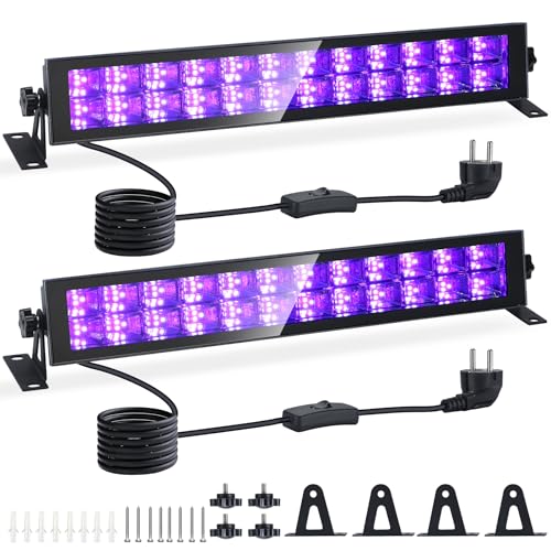 VAYALT UV Schwarzlicht Lamp, 48W USB UV LED Schwarzlicht Lamp 385-400 Black Light Bar, UV Licht Röhre mit Schalter für Disco, Glow Party, Party Zubehör-2pcs VAYALT UV Schwarzlicht Lamp, 48W USB UV LED Schwarzlicht Lamp 385-400 Black Light Bar, UV Licht Röhre mit Schalter für Disco, Glow Party, Party Zubehör-2pcs von VAYALT