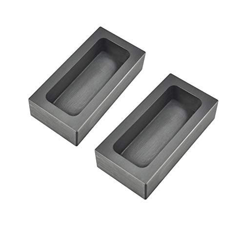Graphit-Tiegel, Graphit-Barrenform Hochreiner Graphit-Barren-Tiegel, gerillte Form, Metallguss, Raffination, Schmelzform, 24 x 15 x 9,2 mm von VAYEODEYU