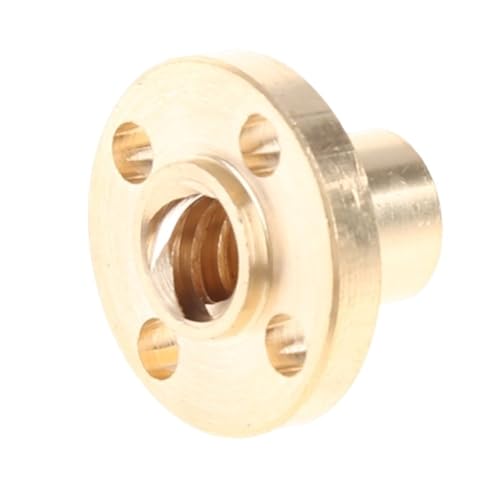 VAYEODEYU Flansch Gewindespindel Mutter, T18x4 Trapezgewindestange mit Messingmutter 304 Edelstahl Mehrere Längen(T18-4 Round Flange,Only 1pcs Nut) von VAYEODEYU