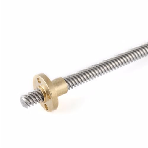 VAYEODEYU Flansch Gewindespindel Mutter, T8-Leitspindel aus Edelstahl mit Kupfermutter, mehrere Größen, 2er-Pack(250mm T8 Lead Screw) von VAYEODEYU