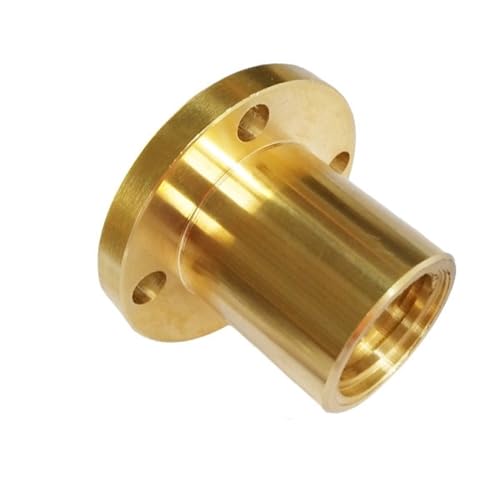 VAYEODEYU Flansch Gewindespindel Mutter, T8 Leitspindelmutter, Messing, 8 mm Durchmesser, Steigung 1 mm oder 2 mm, mehrere Leitungen(Pitch 2mm Lead 2mm) von VAYEODEYU