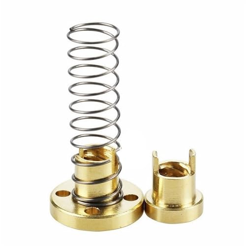 VAYEODEYU Flansch Gewindespindel Mutter, T8 Leitspindelmutter Kupfer Mehrere Größen(Pitch 2mm Lead 8mm) von VAYEODEYU