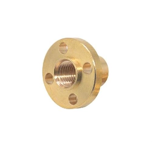 VAYEODEYU Flansch Gewindespindel Mutter, T8 Trapezgewindespindel Messingmutter for 8mm Gewindestange Federbelastete Mehrfachleitungen(Normal nut,Lead 4mm) von VAYEODEYU