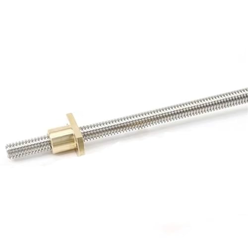 VAYEODEYU Flansch Gewindespindel Mutter, TR14x3/TR14x6 Leitspindel mit Messingmutter, mehrere Größen(T14-3 Trimmed Flange,350mm) von VAYEODEYU
