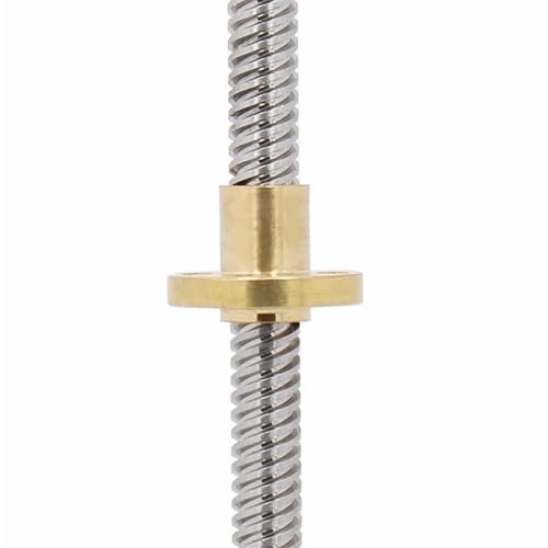 VAYEODEYU Flansch Gewindespindel Mutter, TR14x3/TR14x6 Leitspindel mit Messingmutter, mehrere Größen(T14-6 Round Flange,360mm) von VAYEODEYU
