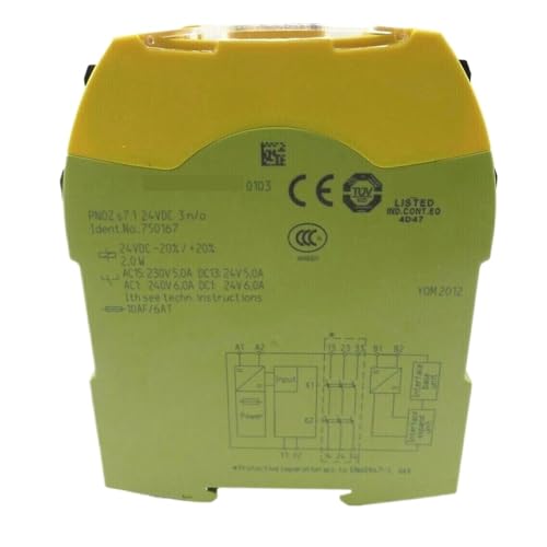 VAYEODEYU Halbleiterrelais, Halbleiterrelais PNOZ S7.1 24VDC 3 Schließer Sicherheitsrelais Modell 750167 1 Phase DC-DC Metall Kunststoff VAYEODEYU Halbleiterrelais, Halbleiterrelais PNOZ S7.1 24VDC 3 Schließer Sicherheitsrelais Modell 750167 1 Phase DC-DC Metall Kunststoff von VAYEODEYU