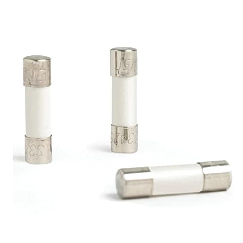 VAYEODEYU Keramik-Sicherungen, Packung mit 10 flinken Keramiksicherungen, 250 V, mehrere Stromstärken, mehrere Größen(3.15A,5x20MM) von VAYEODEYU