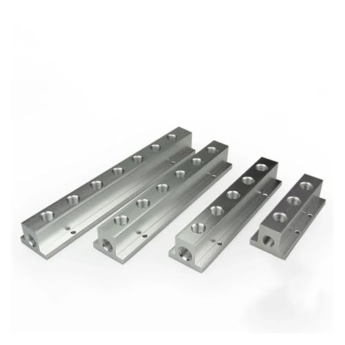 VAYEODEYU Luftverteiler, 1 stück T-Typ 1/4 "F Gewinde Pneumatische Quick Connect Verteiler Splitter Aluminium Block Luft Kompressor von VAYEODEYU