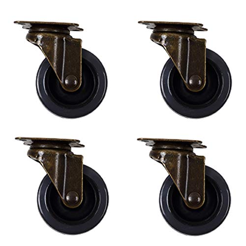 VAYEODEYU Rollen-Set, 4 Stück Schwerlast-Möbelrollen, 360-Grad-Drehgelenk, Antik-Vintage-Stil, solide Rollen, Tragkraft 100 kg VAYEODEYU Rollen-Set, 4 Stück Schwerlast-Möbelrollen, 360-Grad-Drehgelenk, Antik-Vintage-Stil, solide Rollen, Tragkraft 100 kg von VAYEODEYU