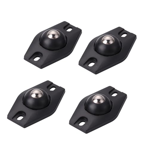 VAYEODEYU Rollen-Set, Lenkrollen 4er Pack selbstklebend for Möbel Aufbewahrungsbox Mülleimer Weiß/Schwarz(4pcs B) von VAYEODEYU