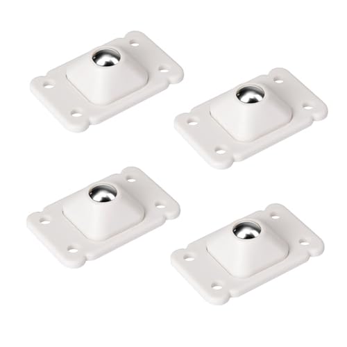 VAYEODEYU Rollen-Set, Lenkrollen 4er Pack selbstklebend for Möbel Aufbewahrungsbox Mülleimer Weiß/Schwarz(4pcs E) von VAYEODEYU