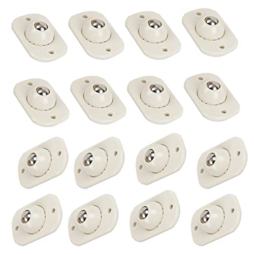 VAYEODEYU Rollen-Set, Selbstklebende Rollen for Bewegen schwerer Gegenstände, 4er-Pack, mehrfarbig, mehrere Größen(Beige,16Pcs) von VAYEODEYU