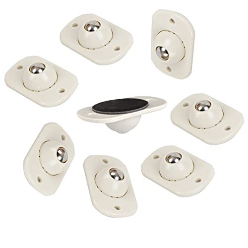 VAYEODEYU Rollen-Set, Selbstklebende Rollen for Bewegen schwerer Gegenstände, 4er-Pack, mehrfarbig, mehrere Größen(Beige,8Pcs) von VAYEODEYU
