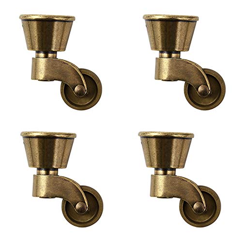 VAYEODEYU Rollen-Set, Universal-Lenkbecherrollen aus Zinklegierung for Möbel, Traglast 100 kg, 4er-Pack, mehrere Größen(B) von VAYEODEYU