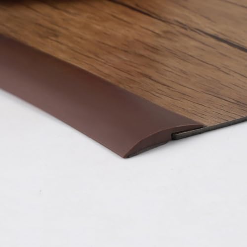 VAYEODEYU Silikondichtungsstreifen， 1 m Teppich-Zierstreifen, Selbstklebender Laminatboden, Türstreifen, Übergangsschwelle, Türbodenstreifen, Zierstreifen for PVC-Gummi-Bodenbeläge(Brown,Depth10mm) von VAYEODEYU