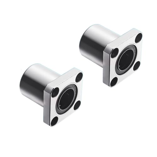 VAYEODEYU Stehlager, Linearlager mit quadratischem Flansch LMK10UU LMK12UU, 2 Stück(LMK10UU (10x19x29)) von VAYEODEYU