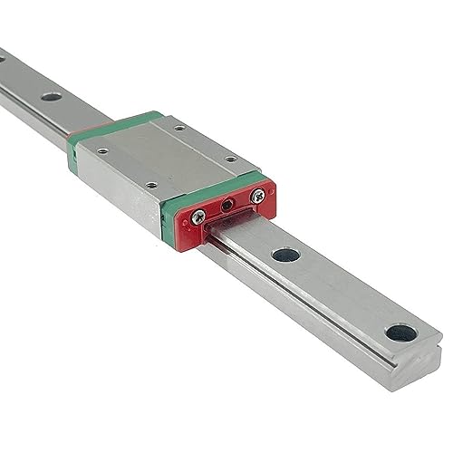 VAYEODEYU Stehlager, MGN7 Miniatur-Linearschienenführung, Gleitschiene mit MGN7C MGN7H Linearblockwagen, mehrere Größen (100 mm bis 600 mm)(Mgn7c,100mm) von VAYEODEYU