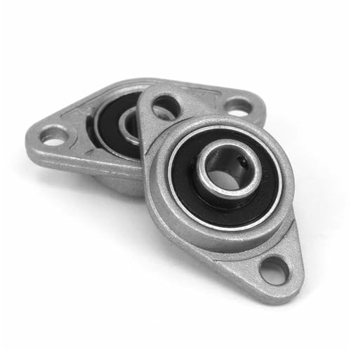 VAYEODEYU Stehlager, Packung mit 2 horizontalen Stehlagerblöcken aus Zinklegierung, zur Befestigung von Leitspindeln, in mehreren Größen(8mm) von VAYEODEYU