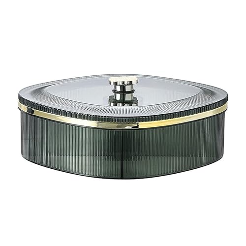 VAYEODEYU Tablett, Servierset mit 4 Fächern, Serviertablett for Snacks, Servierbehälter for Süßigkeiten und Nüsse(Green) von VAYEODEYU