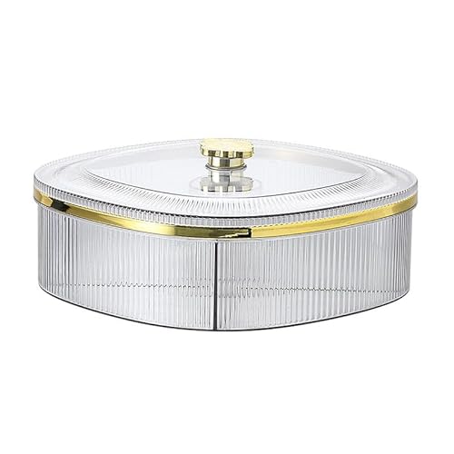 VAYEODEYU Tablett, Servierset mit 4 Fächern, Serviertablett for Snacks, Servierbehälter for Süßigkeiten und Nüsse(White) von VAYEODEYU