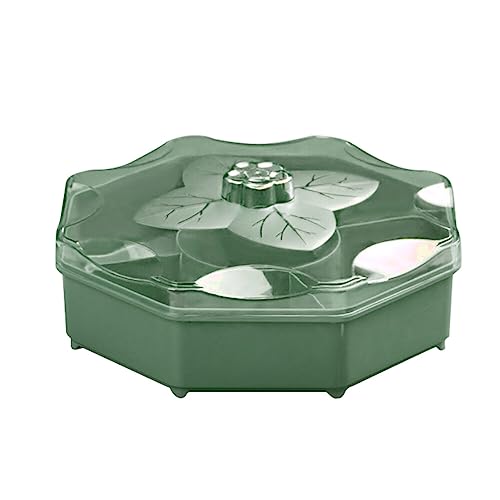VAYEODEYU Tablett, Serviertablett for Snacks, Servierbehälter for Süßigkeiten und Nüsse, Serviertablett for Snacks in Blumenform(Green) von VAYEODEYU