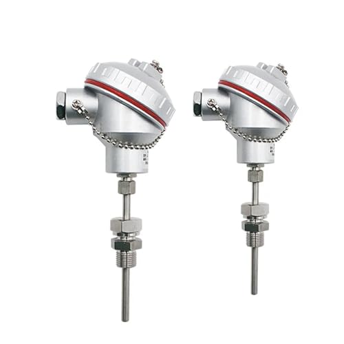 VAYEODEYU Temperatursensor, Edelstahl PT100 Temperatursensor 4-20 mA Gepanzerter Temperaturtransmitter Indigo Sonde in mehreren Größen 50-300 mm(Probe 250mm) von VAYEODEYU