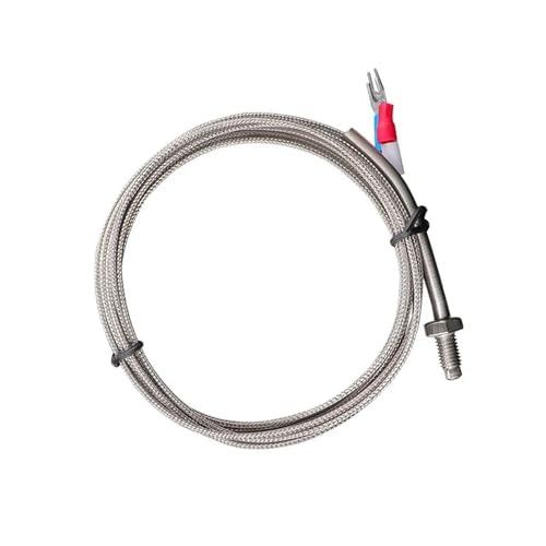 VAYEODEYU Temperatursensor, Thermoelement-Temperaturfühler Typ E und K M8 120°C Packung mit mehreren Längen(K Type 1m Wire) von VAYEODEYU