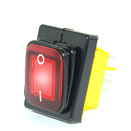 VAYEODEYU Übertragungsschalter, KCD4 Wippschalter Multicolor 12V-220V 30A IP68 Wasserdicht LED 4 Pin On Off(Red,24v) von VAYEODEYU