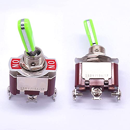 VAYEODEYU Übertragungsschalter, Kippschalter 2er Pack 20A 125V AC Rocker DPST 4 Pin On-Off Edelstahl(DPDT 6 Terminal ON/OFF/ON) von VAYEODEYU