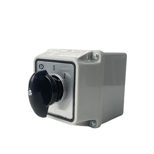 VAYEODEYU Übertragungsschalter, LW26-25/2M 3-Positionen-Drehschalter 25A 2P 690V Wasserdichte Box Motorumkehr(Switch Box 102) von VAYEODEYU