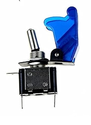 VAYEODEYU Übertragungsschalter, Wippschalter DC 12V 20A Auto Auto LED Multicolor Lichtsteuerung Ein/Aus mit Abdeckung(Blue) von VAYEODEYU